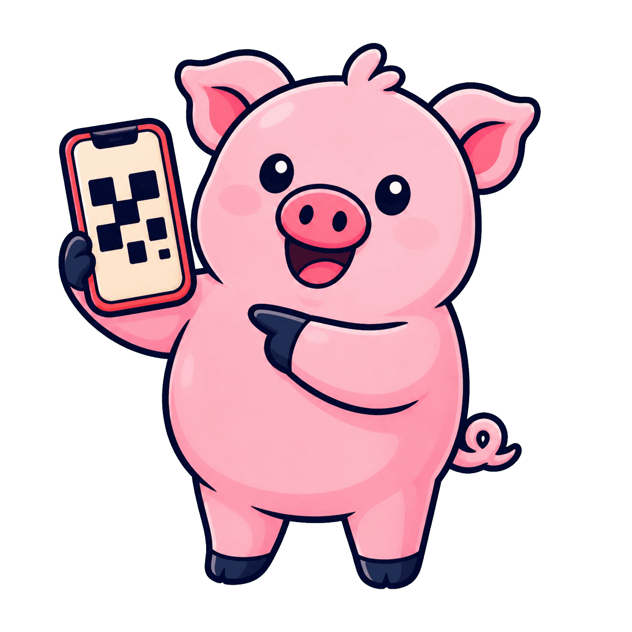 Plancho shows a QR code on a phone